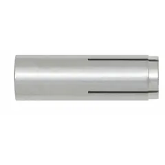 Steel drop-in anchor for concrete fastening. 1/2 in diameter, 1 9/16 in overall length, coarse thread. 50-pack.
