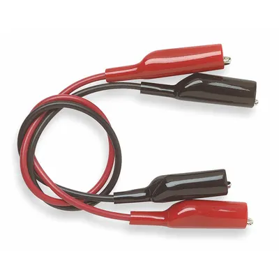 POMONA Test Leads: Black/Red Electrical Current Color, Alligator Clip, 2 ft Lg - Modular Test Leads