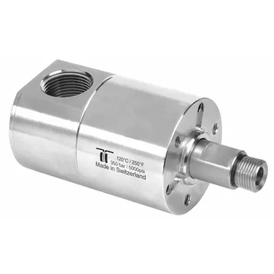 MOSMATIC Rotary Union: Straight, Plain 304 Stainless Steel, 1 Passages, 3/8 in Rotating Shaft - Stainless Steel Rotating Joints & Unions