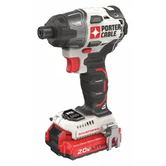 Cordless impact driver delivering 400 in-lb max torque, 2,700 RPM no load speed, and 3,100 impacts per minute. Suitable for driving fasteners and loosening nuts in assembly, fabrication, and maintenance tasks.