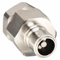 The SNAP-TITE EA Series hydraulic quick-connect coupling plug (MPN SVEAN8-8F) features a 316 stainless steel body and nitrile seals. It is designed for rapid, leak-free connection and disconnection of hydraulic lines in fluid-power systems. Suitable for applications requiring corrosion resistance