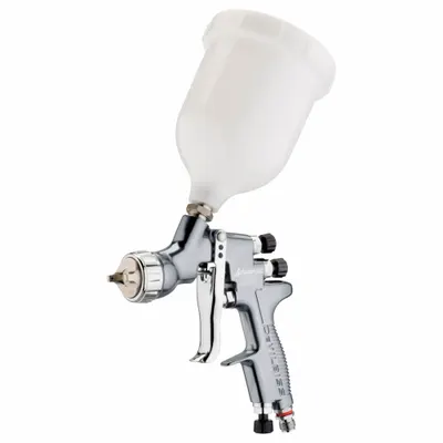 DEVILBISS Spray Gun Kit: 8 in, 1/4 in Air Inlet Size, Dyes/Glazes/Lacquers/Paints/Stains - Conventional Spray Guns