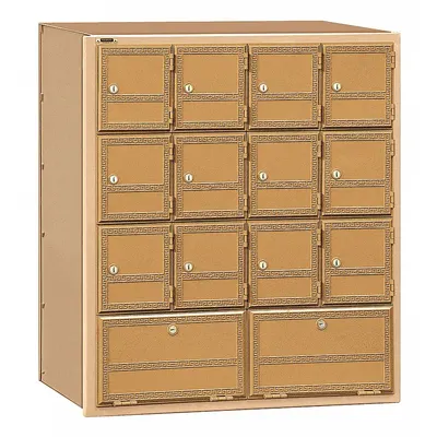 SALSBURY INDUSTRIES Mailbox: Not USPS Master Lock Compliant, 14 Doors, Horizontal - Multi-Unit Mailboxes