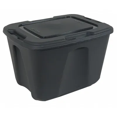 HOMZ 18 Gal Colored Tote with Snap-On Lid, Gray, 23 1/2 x 17 1/2 x 15 1/2 in - Colored Totes with Snap-On Lids