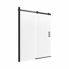 This sliding and panel shower door from FOREMOST features a matte black frame finish. It is designed to fit openings with a width between 58 7/8 inches and 60 inches, and a height of 60 inches. Suitable for enclosing bathtub or shower areas in residential bathrooms.