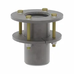 This deck-mount davit base is designed for permanent installation and provides a secure anchoring point for davit masts in confined space fall protection systems. It measures 10 inches in length and has a weight capacity of 750 lb. The gray/silver base is a confined space component suitable for use with compatible davit masts.