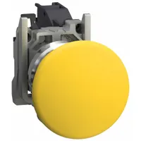 SCHNEIDER ELECTRIC Mushroom Head Push Button: 22 mm, Metallic, Mushroom Head Profile, 1NO (MPN XB4BC51GEX)