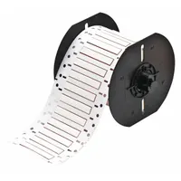 Polyolefin sleeve label roll with white matte finish, precut to 3/16 in x 2 in. Designed for wire gauges 10 AWG to 16 AWG. Compatible with i3300 printer series. Used for on-demand wire and cable identification in industrial electrical applications