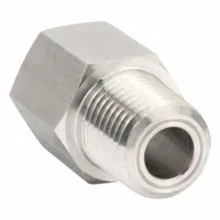 Metal Pipe Straight: Straight, 1/4 in x 1/4 in, Female BSPP Threaded x Male x NPT Threaded (MPN 1864 14 13)
