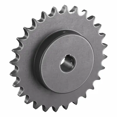 TRITAN Roller Chain Sprocket: 60, For 3/4 in Chain Pitch, 1 in Bore Dia, 28 Teeth - Size 60 Fixed-Bore Roller Chain Sprockets