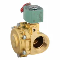 This 2-way/2-position normally open solenoid valve operates on 12V DC and features a 2 in pipe size. Designed with a watertight, high-flow construction and an NBR seal, it is suited for on/off control of liquids or gases in industrial fluid handling systems