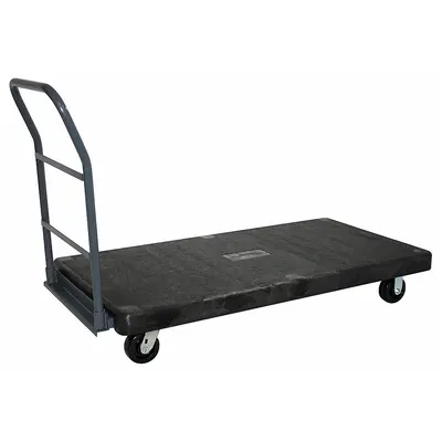 JAMCO Platform Truck: 2,500 lb, 53 in L x 25 in W x 40 in H Overall Dim., Gray - General Purpose Plastic-Deck Platform Trucks