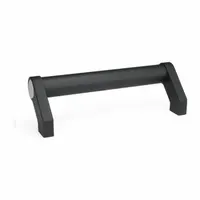JW WINCO Pull Handle: Threaded Holes, Aluminum, Black, 13.78 in Mounting Hole Center to Center (MPN 333-20-350-A-SW)