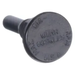 Flat head wheel arbor with 1/4 in shank for mounting wheels with 3/8 in arbor. Used in grinding and cutting applications where precise wheel alignment is required.
