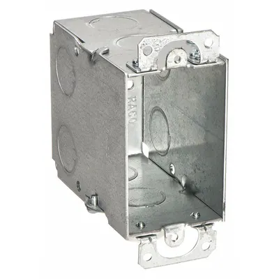 RACO Electrical Box: Steel, Steel Material & Nominal Size, 1 Gangs, 3 1/2 in Box Dp - Cut-In Electrical Boxes