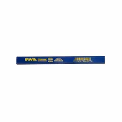 This carpenter pencil features a flat shape that prevents rolling on sloped surfaces, providing stable grip for marking. The medium size and gray marking lead are suited for layout lines on wood, drywall, and concrete in construction and carpentry tasks.