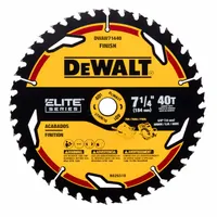 DEWALT Circular Saw Blade: 7 1/4 in Blade Dia., 40 Teeth, 0.07 in Cut Wd, 5/8 in Arbor Size, Carbide (MPN DWAW71440)
