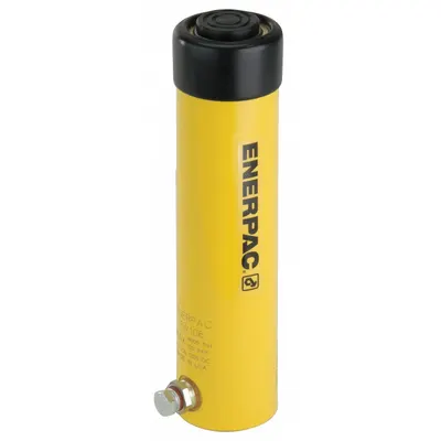 ENERPAC Hydraulic Ram: 10 ton Nominal Capacity, 6 in Nominal Stroke Lg - Solid Plunger Workholding Rams