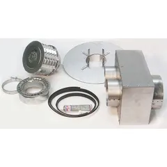 This steel venting component is designed for gas wall and ceiling heaters. It features a 5 in vent diameter and an Intake/Vent Concentric Y configuration for surface mounting. Includes sealant for installation. Compatible with unit heaters.
