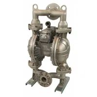 DAYTON Double Diaphragm Pump: 316 Stainless Steel Body, 2 in, Flange Connection, 150 gpm, PTFE Valve