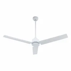 This industrial ceiling fan from DAYTON is designed for large commercial and warehouse spaces, delivering 8,156 cfm of airflow to improve air circulation. It features a 56-inch blade diameter, six speeds for flexible airflow control, and operates on 277V AC single-phase power. The fan is finished in white and does not include a light kit.