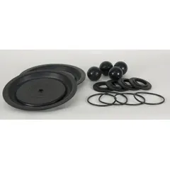 This fluid-end repair kit contains Santoprene seals and components for rebuilding the fluid end of diaphragm pumps. It is used to restore sealing and pumping efficiency in industrial cleaning, water jetting, and process applications. The kit is designed for pumps requiring fluid-end rebuilds.