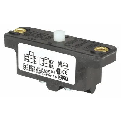 TELEMECANIQUE SENSORS Snap Action Switch: Plunger Actuator, 1NO/1NC - Plunger Snap-Action Switches