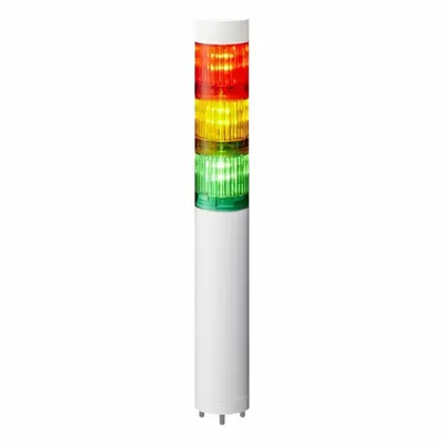 PATLITE Tower Light Assembly: 3 Tier, No Sounder Tier, IP65, Amber/Green/Red - Three-Tier Tower Light Assemblies