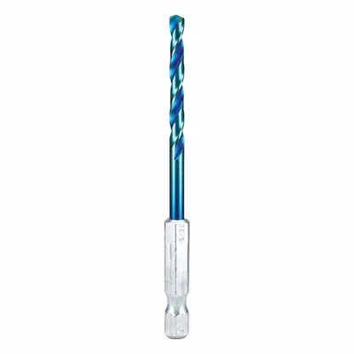 SPYDER Twist Drill Bit: 5/32", 137° Split Point, TiCN High Speed Steel - Spyder Mach-Blue Drill Bits