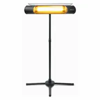 HEATMATE Electric Infrared Heater: 1200 W Watt Output, 120V AC, 180° Beam Pattern, Radiant Graphite (MPN HME-GS10(K))