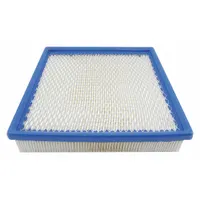 Square panel engine air filter for Clark vehicles. Overall length 8 1/2 inches. Traps airborne contaminants to protect the engine and maintain clean airflow for combustion