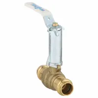 MILWAUKEE VALVE Manual Two-Way Ball Valve: 1/2 in, Brass, Straight, Press x Press, Two-Piece (MPN UPBA-481B - 12)