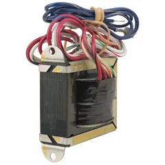 This replacement transformer is designed for Valustar series electric chain hoists. It is compatible with hoists having load capacities of 500 lb, 1,000 lb, and 2,000 lb. The transformer steps down voltage to power the hoist's control circuit, enabling lifting operations in industrial settings such as manufacturing plants, warehouses, and assembly lines.