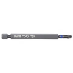 Impact-rated Torx bit with T15 size and hex shank, constructed from steel. Designed for use with impact drivers in fastening applications requiring secure bit engagement. Suitable for assembly, repair, and construction tasks.