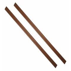 These polymer plastic strips are used for framing mirrors or supporting LED shelves in bathrooms, dressing rooms, or retail displays. Each strip has a Royal Oak wood-grain finish and square corners. Sold as a 2-pack.