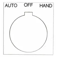 Legend Plate: 30 mm Panel Mounting Size, Square, 1 13/16 in Overall Ht x 1 13/16 in Overall Wd (MPN 9001KN258WP)