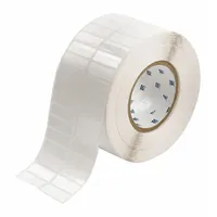 Pre-Cut Label Stock Roll: 1/2 in x 1 1/2 in, Rubber, Aggressive Adhesive/Permanent Adhesive (MPN THT-37-483-10)