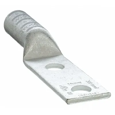 OEM Compression Lug: For 300 kcmil, Stranded Wire, 1/2 in Stud Size, Long - Two-Hole Compression Lugs