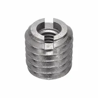 This heavy wall self-locking insert provides a permanent threaded repair or reinforcement in metal or plastic. It features M3-0.50 internal threads with 6H fit and M6-1.00 external threads with 6G fit, compatible with M6-1.00 tap. Supplied in a 5-pack for multiple installations