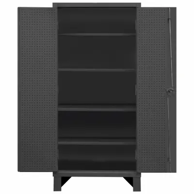 DURHAM MFG Industrial Shelf Cabinet with Pegboard - Industrial Shelf Cabinets with Pegboards