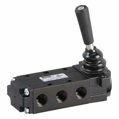 Parker Manual Air Control Valve: DirectAir 4, Four-Way / Two-Position, Lever - Parker Directair 4 Series Manual Air Control Valves