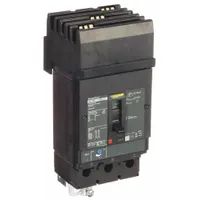 The SQUARE D JGA36200 is a 200 A, 3-pole molded case circuit breaker from the JG series. It features an instantaneous trip mechanism and line/load lug terminals for ABC phase connection, with a maximum AIR rating of 25kA at 240V AC. This breaker is used for overcurrent protection in electrical distribution systems