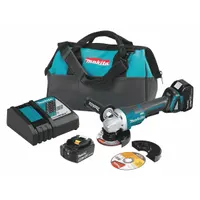 Angle Grinder: 5 in Wheel Dia, Brushless Motor, (2) 5.0 Ah, 18V DC, Std Head, Barrel Grip Grip, LXT® (MPN XAG11T)