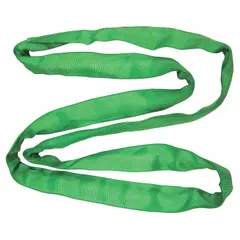 Endless round sling made of polyester with a body diameter of 1 3/8 in and an overall sling length of 8 ft. Designed for lifting and rigging applications, the endless configuration allows versatile choke, basket, or vertical hitches. Polyester construction provides flexibility and helps protect load surfaces during lifting operations.