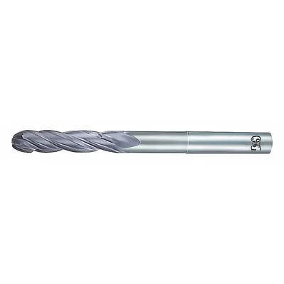 OSG Ball End Mill: Carbide, Diamond Coated, 4 Flute, 1/2" Mill Dia, 2" LOC - Carbide Ball End Mills for Graphite & Carbon Fiber