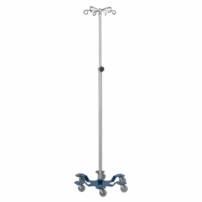 BLICKMAN Standard IV Pole, 6 Hooks, Stainless Steel, Model 1370SS-6 - Standard IV Poles