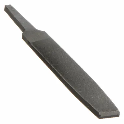 WESTWARD Hand File: Rectangular, Smooth Cut, 3 3/4 in Lg without Tang, 7/16 in Wd - Straight Double-Cut Rectangular Files