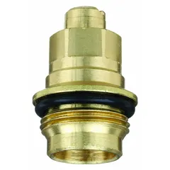 This check stop is a replacement part for Moen Moentrol valves in bathtub and shower supply systems. It is compatible with both hot and cold water lines and has an overall length of 1-1/4 inches. The component controls water flow and prevents backflow in the supply system.