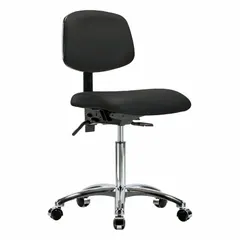 Vinyl Lab Chair, Armless, Height Range 21 1/2 in to 29 in