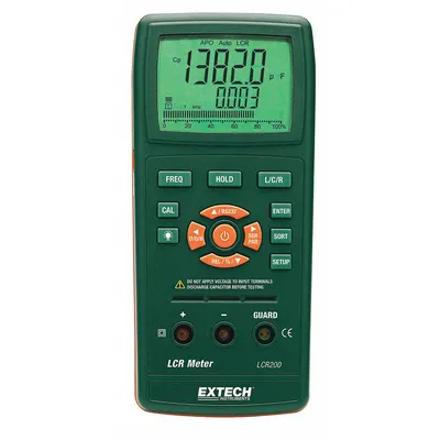 EXTECH LCR Meter: 20 pF to 20 mF, 20 ohm to 200 megaohm, 20 uH to 2,000 H - LCR Meters